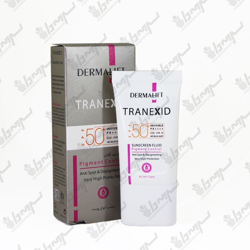 فلوئید ضد آفتاب روشن کننده ترنکسید SPF50 انواع پوست درمالیفت | 40 میلی لیتر