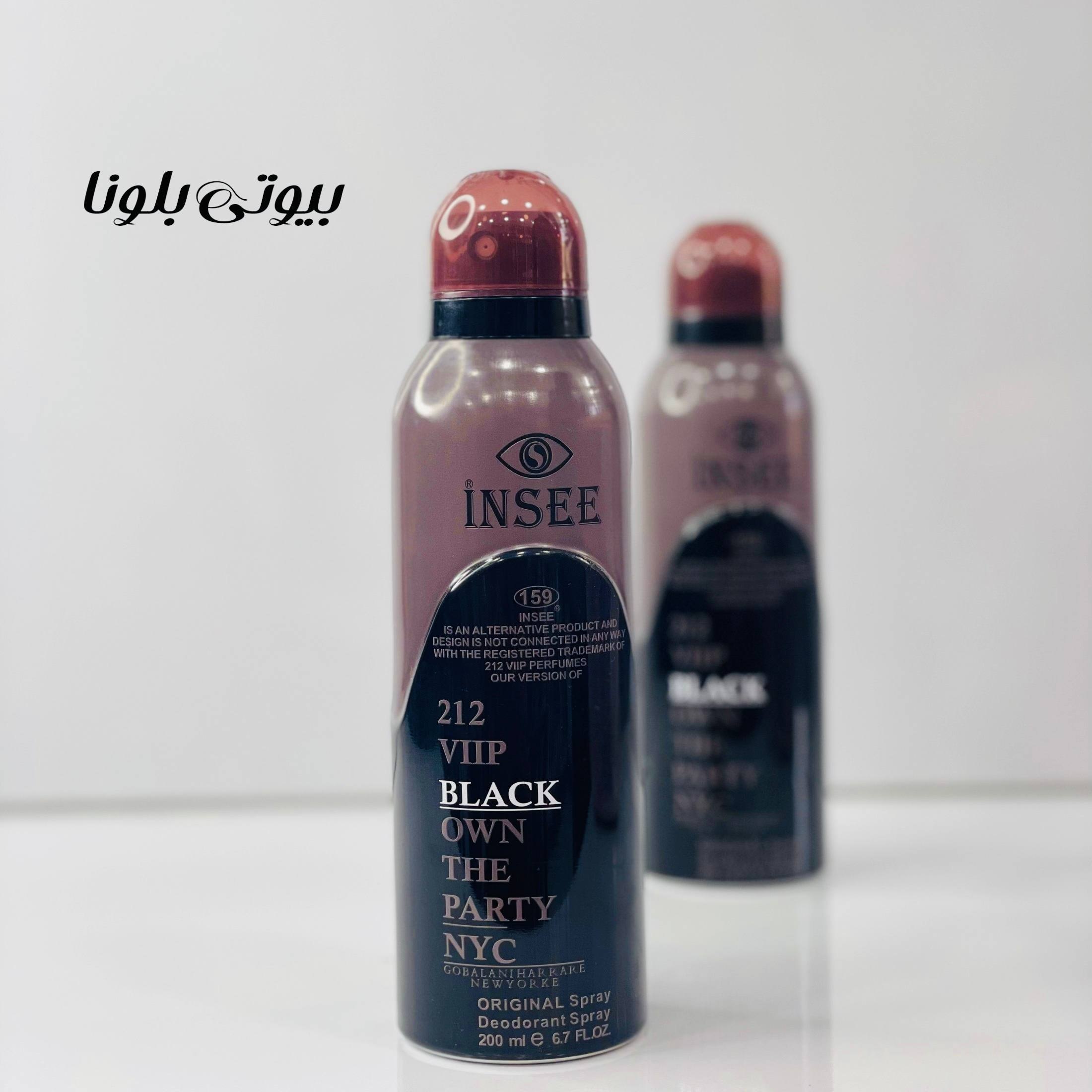 اسپری بدن مردانه اینسی مدل 212 VIIP BLACK OWN